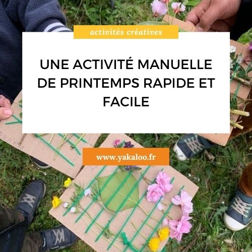 Une activité manuelle facile de printemps